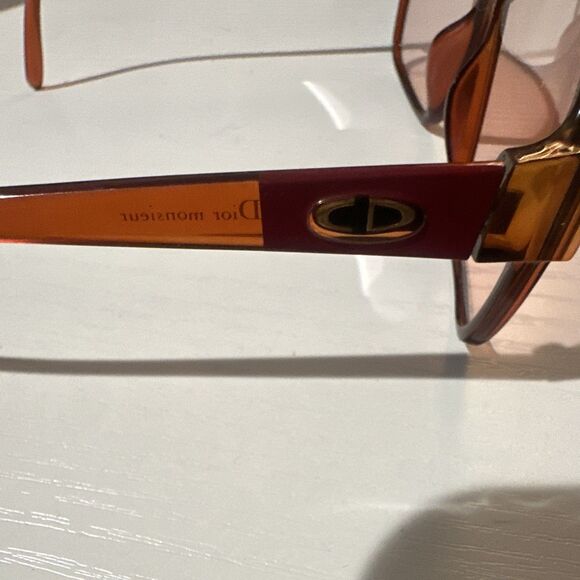 Vintage 1970s Christian Dior Oversized Brown Frame Pink Tinted UV400 Germany main image 4